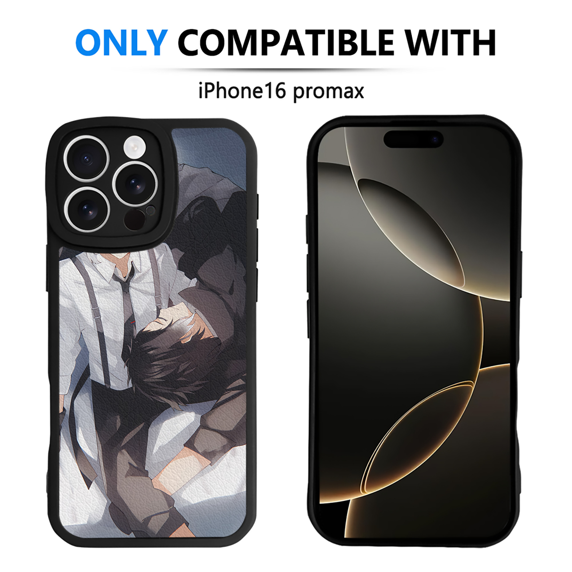 （画像用） 文豪ストレイドッグス Bungo Stray Dogs 【iPhone 16シリーズ対応】シリコンスマホケース（レザー調） 材質：シリコン